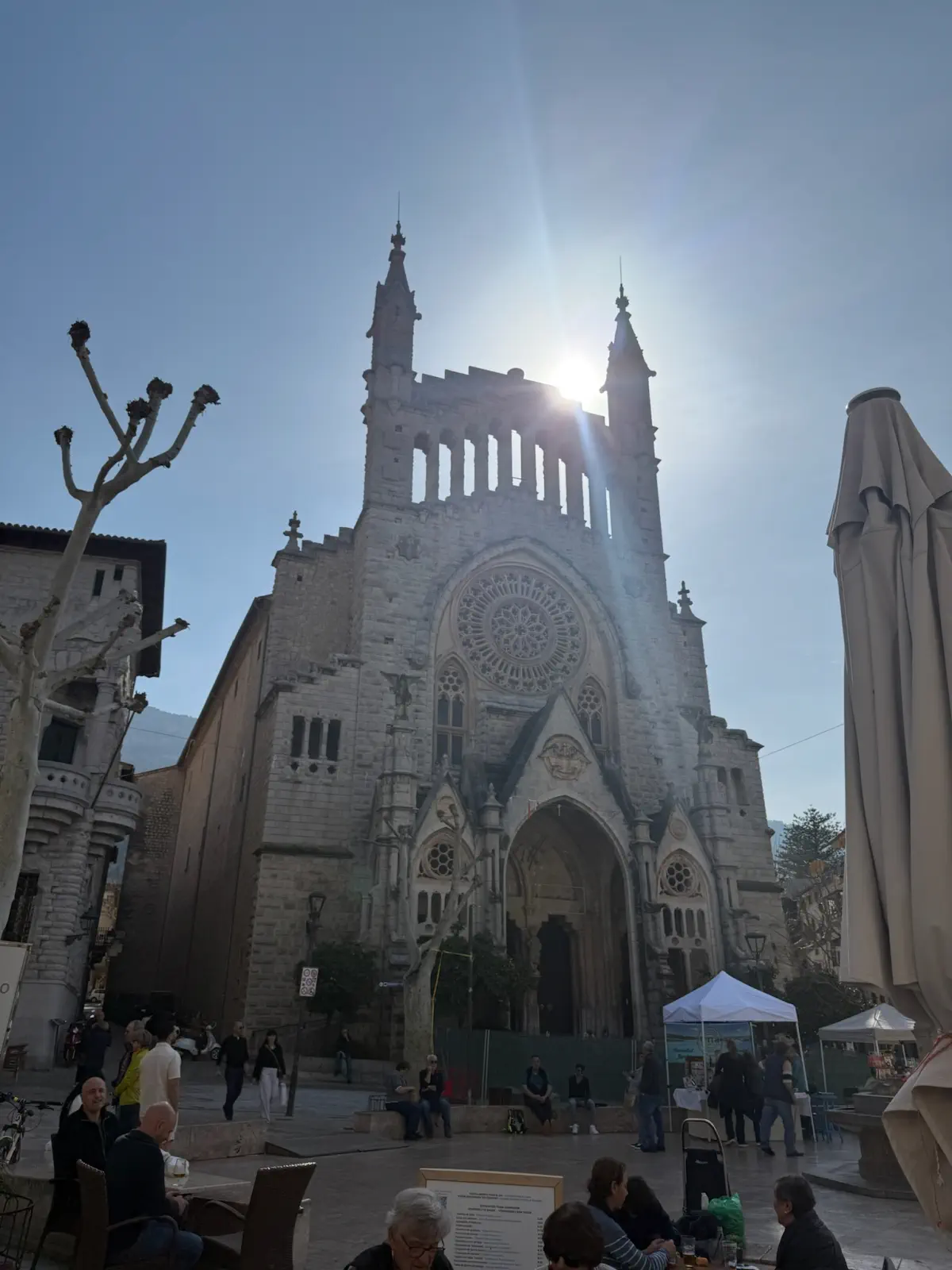 Cathedral on the square in Sóller